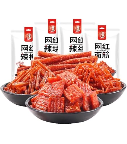 Amazon.co.jp: 辣条 ラーティアオ 鸿旺鸡汁辣条大礼包 5種類